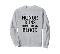 El honor corre a través de mi sangre. Orgullo veterano militar. Sudadera