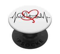 El Horizonte de Londres Latidos del corazón I Love London PopSockets PopGrip Adhesivo