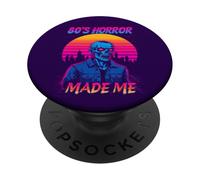 El Horror de los años 80 me Hizo Zombie Retro Vintage PopSockets PopGrip Adhesivo