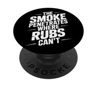 El humo penetra donde las masas no pueden fumar carne PopSockets PopGrip Adhesivo
