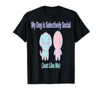 El Humor del dueño del Perro selectivamente Social Solo Respira Camiseta