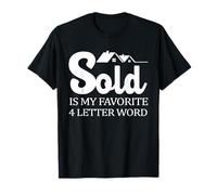 El Humor inmobiliario Vendido es mi Palabra Favorita de 4 Letras Camiseta