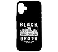 El Humor Negro Se Encuentra con La Historia Medieval: Black Carcasa para iPhone 16 Plus