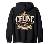 El icónico gráfico de la Corona con Cita de Celine Mode con el Nombre de Forever Sudadera con Capucha