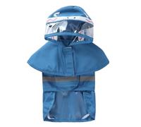 El impermeable para mascotas estilo pato se puede remolcar para perros medianos y grandes, con tiras reflectantes (tiburón, M)