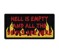 El infierno está vacío y el diablo está en el mundo. Broche Bordado de Gancho y Parche de Gancho y bucle de cierre
