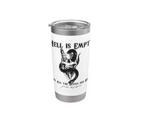 EL INFIERNO ESTÁ VACÍO Y TODOS LOS DIABLOS ESTÁN AQUÍ Shakespeare Meme Vaso térmico de acero inoxidable de doble pared