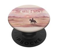 El Infierno Que no haré Western Cowgirl Desert PopSockets PopGrip Adhesivo