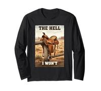 El Infierno Que no volveré a Cowboy Western Rodeo Manga Larga