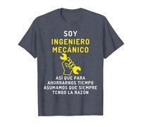 El Ingeniero Mecánico Tiene Razón - Ingeniería Mecánica Camiseta, Hombre, Azul Jaspeado, 3XL
