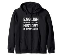 El inglés es importante, pero la historia es importante y gracioso Sudadera con Capucha