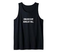 El inglés es mi Gracioso maíz de Huevo en la Colina de Aquiles Camiseta sin Mangas