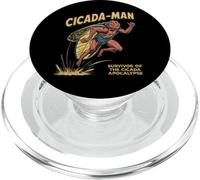 El Insecto de Dibujos Animados Cicada-Man Survivor of The Cicada Apocalypse PopSockets PopGrip para MagSafe