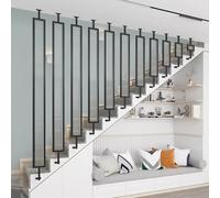 El interior la barandilla la escalera es transparente,con una Junta giratoria 270°,adecuada para varios techos-barandilla la escalera oro en blanco negro/barandilla del apartamento la Villa del ático(