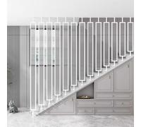 El interior la barandilla la escalera es transparente,con una Junta giratoria 270°,adecuada para varios techos-barandilla la escalera oro en blanco negro/barandilla del apartamento la Villa del ático(