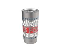 El invierno es para los amantes de la temporada acogedora del whisky Vaso térmico de acero inoxidable de doble pared