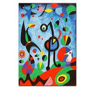 El jardín 1925 de Joan Miro Famoso lienzo abstracto pintura carteles impresiones cuadro de arte de pared, para la decoración de la pared de la sala de estar Sin marco (Size : 40X60cm Unframed)