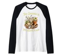 El jardín es mi Lugar Feliz - Amantes de la jardinería Camiseta Manga Raglan