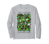 El jardín es mi Lugar Feliz Jardinería Jardinero esquelético Manga Larga