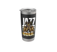 El jazz es bueno para el saxofón del alma Amante de la música Jazz Música Vaso térmico de acero inoxidable de doble pared