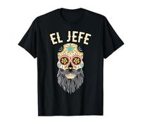 El Jefe Day of the Dead Beard Sugar Skull Camiseta