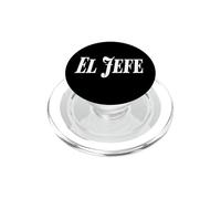 El Jefe The Boss Bold Large White Texto gráfico PopSockets PopGrip para MagSafe