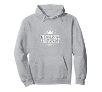 El Jefes a Cargo y liderazgo Consciente Gráfico Sudadera con Capucha, Unisex para Adultos, Gris Jaspeado, L