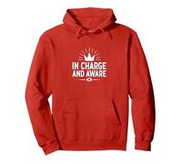 El Jefes a Cargo y liderazgo Consciente Gráfico Sudadera con Capucha, Unisex para Adultos, Rojo, L