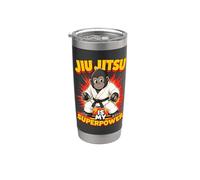 El Jiu-jitsu Es Mi Superpoder: Bjj Grappling Gorilla Vaso térmico de acero inoxidable de doble pared