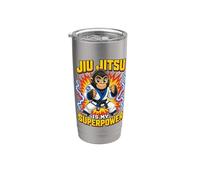 El Jiu-jitsu Es Mi Superpoder - El Poder Del Gorila Del Bjj Vaso térmico de acero inoxidable de doble pared