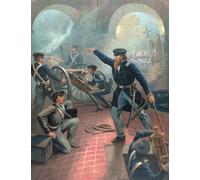 El joven Ulysses S. Grant 1822 - 1885 en la batalla por la Ciudad de México en septiembre de 1847 durante la guerra mexicano-estadounidense. Grant tenía un cañón izado en el campanario de una iglesia