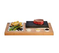 El juego de bistec SteakStones Sizzling, un producto oficial de cocina de piedra caliente de la SteakStones Una forma divertida e interactiva de disfrutar del filete en la piedra utilizando piedra de