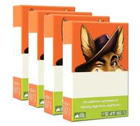 El juego de cartas Coyote incluye 6 cartas de acción únicas: una fiesta de desafío para 3-8 jugadores, conoce los juegos de cartas llenos de acción llenos de cinco y estragos (4 piezas)
