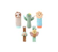 El juego de cascas de calcetines de man de 5-calcetines de sonajero de baby boy baby juguetes blandos 0-6-12 meses juguetes infantiles de gnero