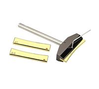 El juego de herramientas de prensado de trastes de grado Luthier incluye 3 insertos de latón para un mantenimiento preciso del cuello de la guitarra, herramienta de instalación de luthier de bajo