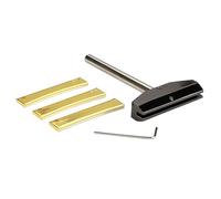 El juego de herramientas de prensado de trastes de grado Luthier incluye 3 insertos de latón para un mantenimiento preciso del cuello de la guitarra, prensa para reparación de instrumentos de cuerda