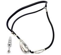 El juego de jaula de castidad de acero inoxidable para hombres combina a la perfección las funciones de una jaula para el pene y un tapón anal, ofreciendo a los entusiastas de los juegos SM los(Schwar