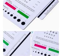 El juego de pruebas de visión multiusos incluye tablas oculares de PVC y reglas PD para evaluaciones efectivas (FA05-2 piezas)