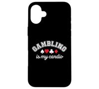 El juego es mi cardio casino Gambler Poker Poker Tard Suits Carcasa para iPhone 16 Plus