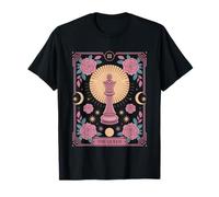 El jugador de ajedrez floral estilo carta del tarot de la re Camiseta
