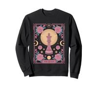 El jugador de ajedrez floral estilo carta del tarot de la re Sudadera