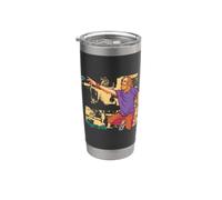 El jugador de boule lanza el traje de bolas de boulen. Vaso térmico de acero inoxidable de doble pared