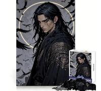 El Juramento del Cuervo - Guerrero Oscuro Rompecabezas Difícil para Adultos 1000 Piezas Juguete Que Desafía la Mente Ocio Suave Corte Preciso Regalo Memorable (38x52cm)