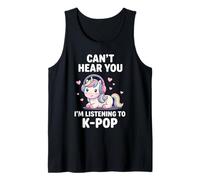 El K-Pop no te escucho, Estoy Escuchando KPOP Kawaii Camiseta sin Mangas