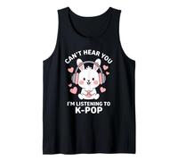 El K-Pop no te escucho, Estoy Escuchando KPOP Kawaii Camiseta sin Mangas