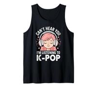 El K-Pop no te escucho, Estoy Escuchando KPOP Kawaii Camiseta sin Mangas