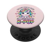 El K-Pop no te escucho, Estoy Escuchando KPOP Kawaii PopSockets PopGrip Adhesivo