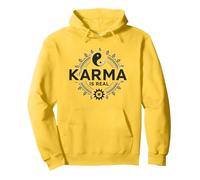 El Karma es Real: Sabiduría del Equilibrio Espiritual del Yin Yang Sudadera con Capucha, Unisex para Adultos, Limón, S