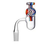 El kit de banger de cuarzo sin domeless incluye cubierta colorida novedad y 4 cuentas enrollables compatibles con clavos aparejos de agua, bongs de agua, pipa (color 3)