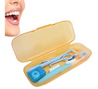 El kit de cuidado bucal de ortodoncia contiene cepillo de dientes + cepillo de limpieza de soporte dental + herramienta de selección de hilo dental + cepillo interdental + removedor de retenedor de or